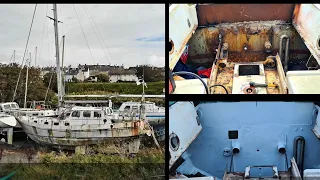 #41 - Repairing a RUSTY sailboat! PREPPING AND PAINTING THE TRANSOM