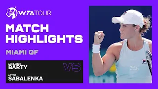 Ash Barty vs. Aryna Sabalenka | 2021 Miami Open Quarterfinals | WTA Match Highlights