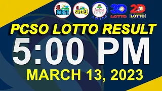 Lotto Result Today 5PM Draw March 13 2023