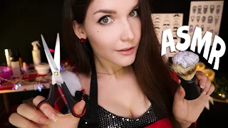 АСМР [RP]🎄Уход за твоей бородой и волосами ✂💇‍♂ ASMR I'm courting your beard and hair [Hairdresser]