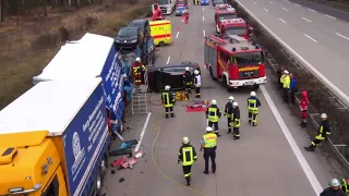 Tödliche LKW Unfallserie A2 Burg