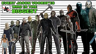 EVERY JASON VOORHEES - Friday the 13th (1980-2023) | Size Comparison