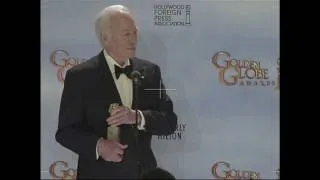 Christopher Plummer wins the Golden Globe for Best Supporting Actor.