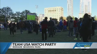 Team USA Watch Party held on Monday at Romare Bearden Park