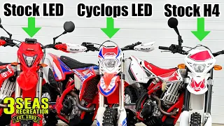 Cyclops Dirt Bike LED Headlight Upgrade - H4 7000 Lumen - Plug & Play!  Beta Motorcycle # AB-22001