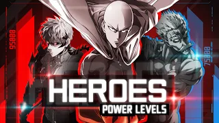 Heroes - One-Punch Man [POWER LEVELS] [60FPS] [SPOILERS]