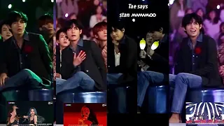 BTS Taehyung Reacting to Mamamoo @ 2019 MAMA in Japan