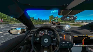 American Truck Simulator | Volkswagen Scirocco |Mountain Driving|Wheel+Shifter Logitech G29 Gameplay