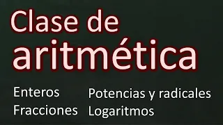 CLASE DE ARITMÉTICA DESDE CERO, nivel básico