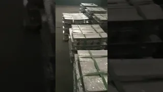 lead ingot stock in factory