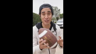 Zach King Magic Tricks #Shorts - Throw a rugby ball at the car