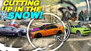 HELLCAT CHRYSLER 300 CUTS UP IN THE SNOW FOR THE FIRST TIME! CPM