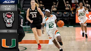 NC State vs. Miami Condensed Game | 2021-22 ACC Women’s Basketball