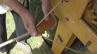 Medieval rope-making in Visby market