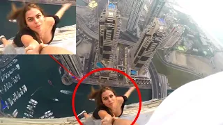10 Dangerous Selfies of All Time | Viki Odintcova hanging from building | Top 5ss