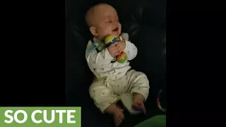 Baby's hysterical giggles are extremely contagious!