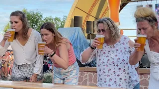 Beer drinking competition for women
