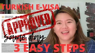 3 EASY STEPS  FOR TURKISH EVISA SAME DAY FOR FILIPINOS IN UNITED ARAB EMIRATES