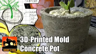 3D-Printed Concrete Flower Pot Mold [Howto]