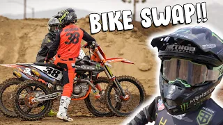 WE SWAPPED BIKES ON THE TRACK!! 250 VS 450!