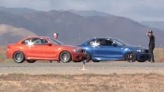 450 HP BMW 135i vs 440 HP BMW 1M Coupe Half Mile Runway Drag Race