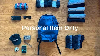 Personal Item Only Travel | Minimalist Pack With Me