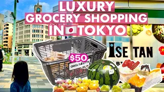 Luxury Grocery Shopping in Tokyo Japan + Department Store Food in Japan