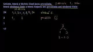 Rozlišování prvočísel a složených čísel | Násobky a dělitele | Khan Academy