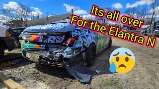 The Elantra got rear-ended /  Totaled