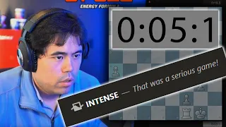 Hikaru swindles a win in time trouble