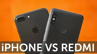 Сравнение камер iPhone 7 Plus vs Xiaomi Redmi Note 5 фотографии и видео 4K