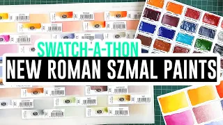 Swatch-a-thon! - New Roman Szmal Colors (watercolor swatches!) 🎨