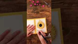 DIY Greeting Card: Sunflower & Butterflies