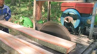 pembuatan usuk 2 meteran dari kayu mahoni untuk keperluan dipan tingkat