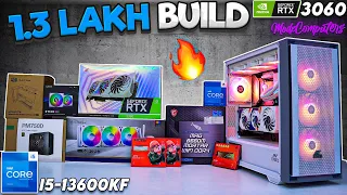 Rs 1.3 Lakh ALL WHITE Gaming & Editing PC Build | Intel i5-13600KF & RTX 3060