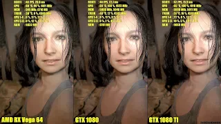 Resident Evil 7 AMD RX Vega 64 Vs GTX 1080 Vs GTX 1080 TI Frame Rate Comparison