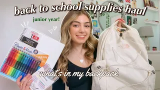 BACK TO SCHOOL SUPPLIES HAUL 2022 what's in my backpack junior year!