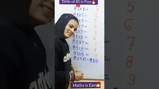 Wow 😱 Table of 81 is Fun🔥 | Best Table Trick #shorts #math #trending #shortvideo #short #viral #fun