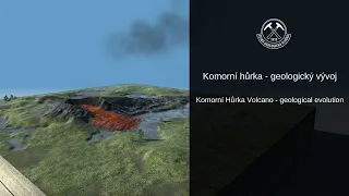 Komorní hůrka – geologický vývoj/ Komorní Hůrka Volcano – geological evolution