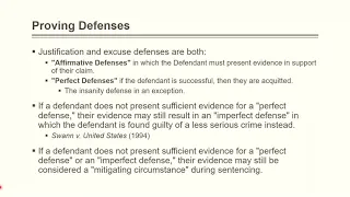 Criminal Law I  - Defenses to Criminal Liability - Part I