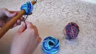 Using a Nostepinne to Wind Two Styles of Center-Pull Balls of Yarn