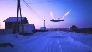 Нападение НЛО! Сбили НЛО снежком! Attack of UFO! Killed UFO with a snowball!