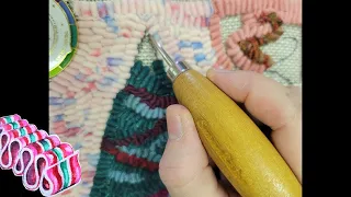 Rug Hooking how to… How to hook an acute point #shorts