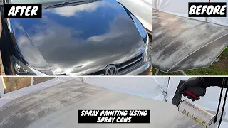How to paint your car bonnet at home for cheap using spray cans and a few items