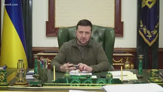 Volodymyr Zelensky remains defiant as Russian forces continue their invasion