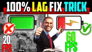 How To Fix LAG in BGMI | 100% WORK lag fix Tricks 60 FPS in Low End Device