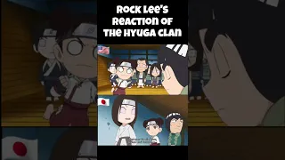 Rock Lee's reaction of the Hyuga clan sub vs dub #shorts #anime #naruto #funny