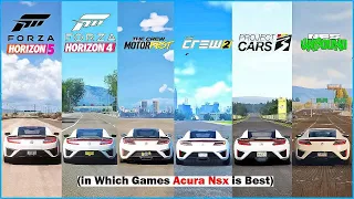 Acura NSX Top Speed FH5, FH4, FH3, The Crew Motorfast, The Crew 2, NFS Unbound, NFS Heat, PC3