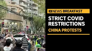 Protests break out in China over strict COVID-19 restrictions | ABC News