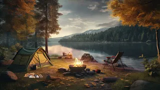 Cozy relaxing campfire sounds for sleeping, relaxing, ASMR sounds, sleep music, calm music, BGM